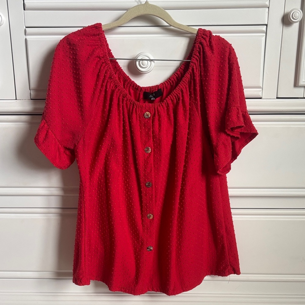 Elegant Red Women's Blouse
